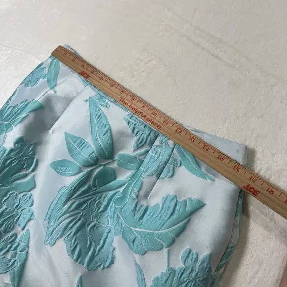 Lily & Taylor Couture Blue Jacquard Floral 2 Piece Skirt Suit Set Womens Size 14 - Picture 11 of 15